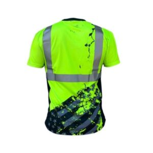 SafetyShirtz American Grit Yellow/Green Class 2 Type-R Reflective Safety Short Sleeve Shirt