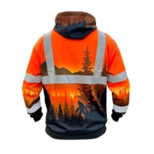 SafetyShirtz Wildland Sasquatch Orange Class 3 Type-R Safety Hoodie