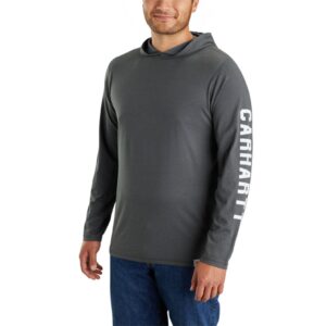Carhartt Carhartt Force® Relaxed Fit Midweight Long-Sleeve Logo Graphic Hooded T-Shirt