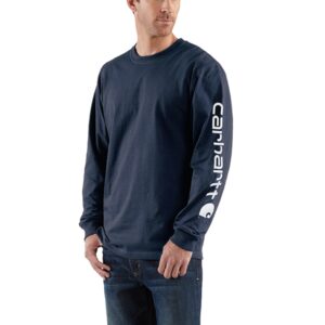Carhartt Loose Fit Heavyweight Long-Sleeve Logo Sleeve Graphic T-Shirt