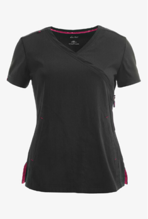 KOI Lite Philosophy Women's 3-Pocket Mock-Wrap Scrub Top