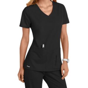 Greys Anatomy by Barco Cora Women's 4-Pocket Crossover V-Neck Scrub Top