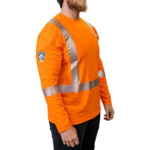 DragonWear FR Pro Dry® Long Sleeve Hi-Vis Orange Shirt