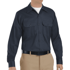 Red Kap Men's Long Sleeve Deluxe Heavyweight Cotton Shirt