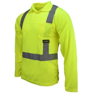Radians RadWear High Visibility Safety Long Sleeve Polo