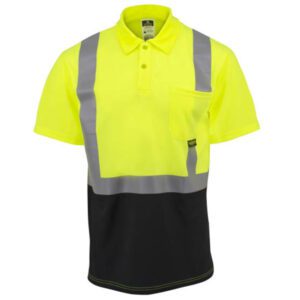 Radians RadWear High Visibility Color-Blocked Safety Short Sleeve Polo